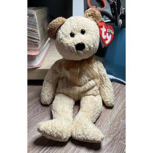 RARE RETIRED Ty Beanie Baby Babies "Huggy" The Bear 2000 w/Tags & ERRORS *MWMT*